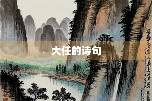 大任的诗句