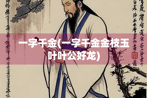一字千金(一字千金金枝玉叶叶公好龙)