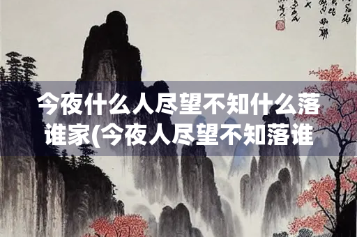 今夜什么人尽望不知什么落谁家(今夜人尽望不知落谁家？)