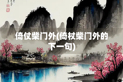倚仗柴门外(倚杖柴门外的下一句)