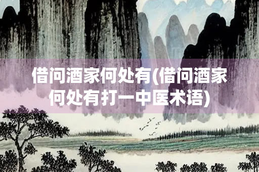 借问酒家何处有(借问酒家何处有打一中医术语)