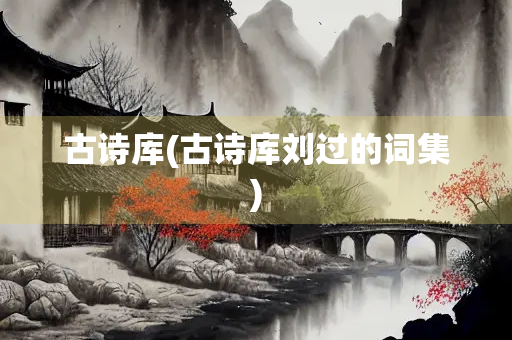 古诗库(古诗库刘过的词集)