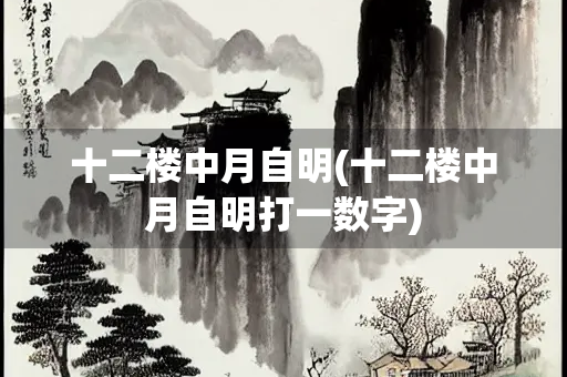 十二楼中月自明(十二楼中月自明打一数字)