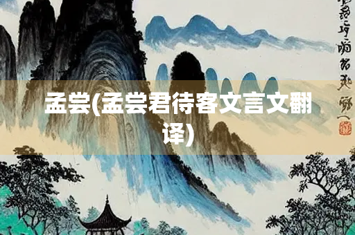 孟尝(孟尝君待客文言文翻译)