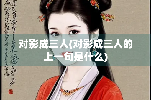 对影成三人(对影成三人的上一句是什么)