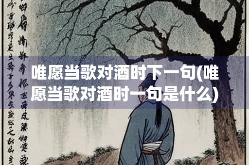 唯愿当歌对酒时下一句(唯愿当歌对酒时一句是什么)