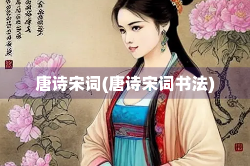 唐诗宋词(唐诗宋词书法)