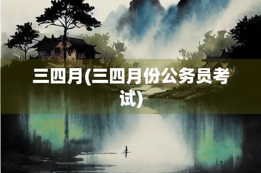 三四月(三四月份公务员考试)