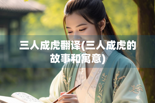 三人成虎翻译(三人成虎的故事和寓意)
