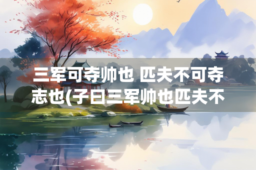 三军可夺帅也 匹夫不可夺志也(子曰三军帅也匹夫不志也)