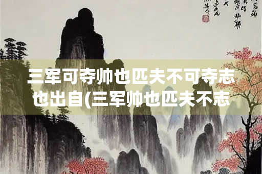 三军可夺帅也匹夫不可夺志也出自(三军帅也匹夫不志也出自哪一个)