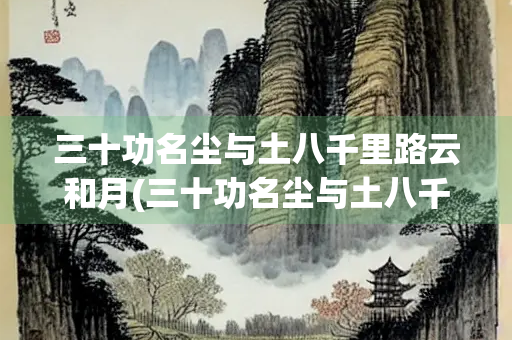 三十功名尘与土八千里路云和月(三十功名尘与土八千里路云和月莫等闲白了少年头空悲切)