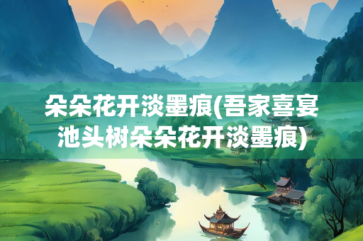 朵朵花开淡墨痕(吾家喜宴池头树朵朵花开淡墨痕)