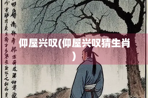 仰屋兴叹(仰屋兴叹猜生肖)