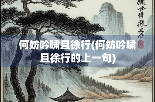 何妨吟啸且徐行(何妨吟啸且徐行的上一句)