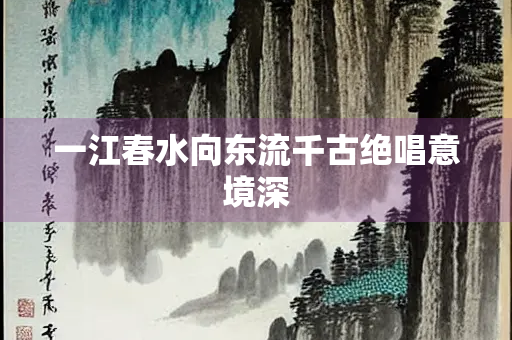 一江春水向东流千古绝唱意境深