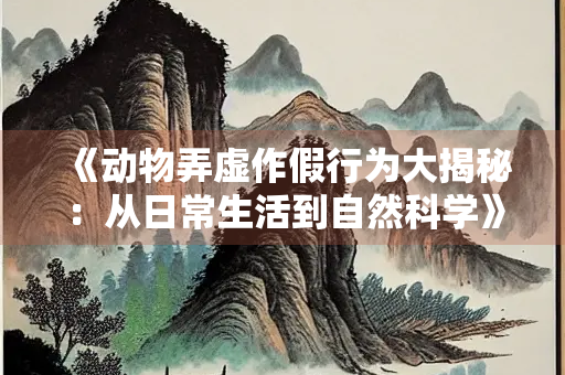《动物弄虚作假行为大揭秘：从日常生活到自然科学》