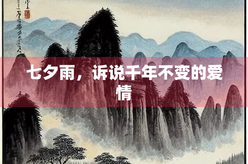 七夕雨，诉说千年不变的爱情