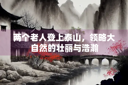 两个老人登上泰山，领略大自然的壮丽与浩瀚