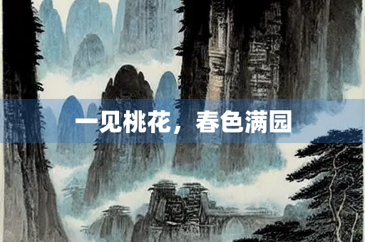 一见桃花，春色满园