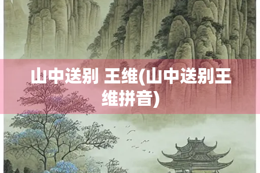 山中送别 王维(山中送别王维拼音)