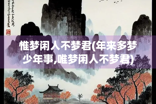 惟梦闲人不梦君(年来多梦少年事,唯梦闲人不梦君)