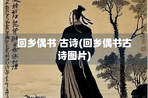 回乡偶书 古诗(回乡偶书古诗图片)