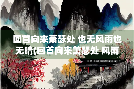 回首向来萧瑟处 也无风雨也无晴(回首向来萧瑟处 风雨晴图片)