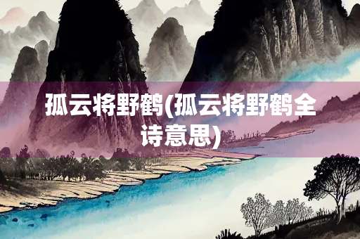 孤云将野鹤(孤云将野鹤全诗意思)