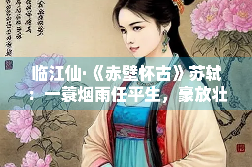 临江仙·《赤壁怀古》苏轼：一蓑烟雨任平生，豪放壮阔的赤壁怀古