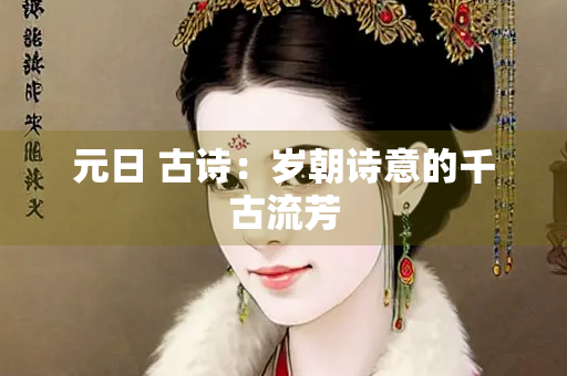 元日 古诗：岁朝诗意的千古流芳