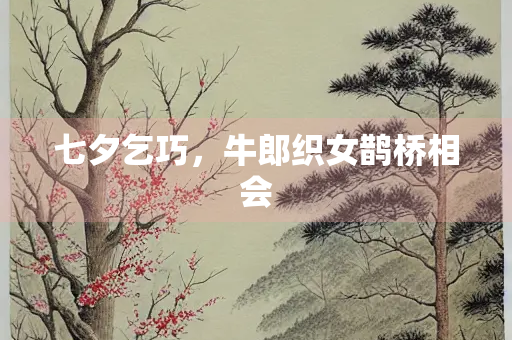 七夕乞巧，牛郎织女鹊桥相会