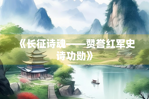 《长征诗魂——赞誉红军史诗功勋》