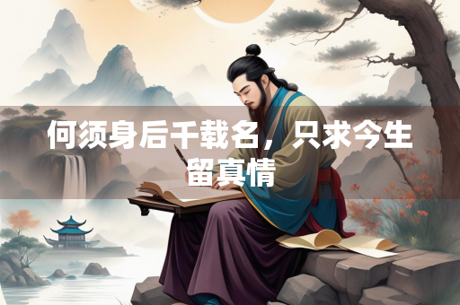 何须身后千载名，只求今生留真情