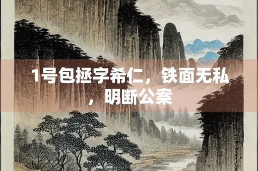 1号包拯字希仁，铁面无私，明断公案