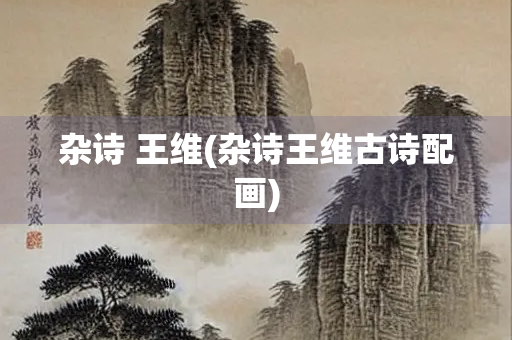 杂诗 王维(杂诗王维古诗配画)