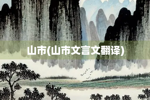 山市(山市文言文翻译)