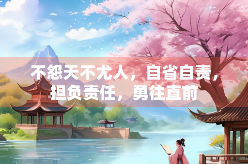 不怨天不尤人，自省自责，担负责任，勇往直前