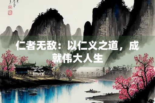 仁者无敌：以仁义之道，成就伟大人生