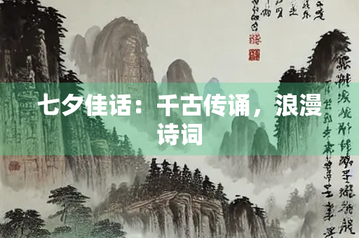 七夕佳话：千古传诵，浪漫诗词