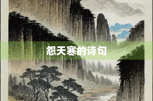 怨天寒的诗句