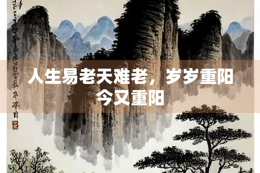 人生易老天难老，岁岁重阳今又重阳