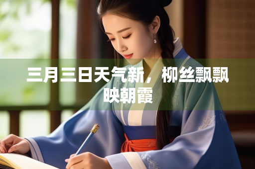 三月三日天气新，柳丝飘飘映朝霞