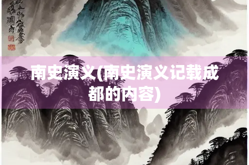 南史演义(南史演义记载成都的内容)