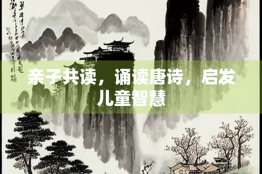 亲子共读，诵读唐诗，启发儿童智慧