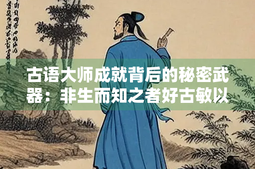 古语大师成就背后的秘密武器：非生而知之者好古敏以求之者也