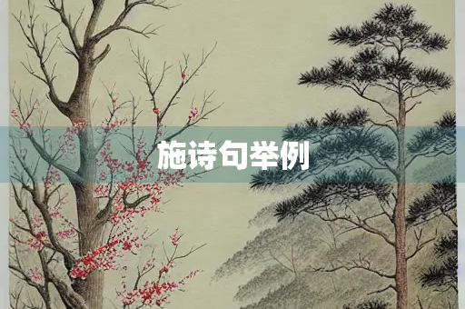 施诗句举例