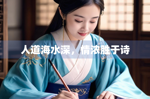 人道海水深，情浓胜于诗