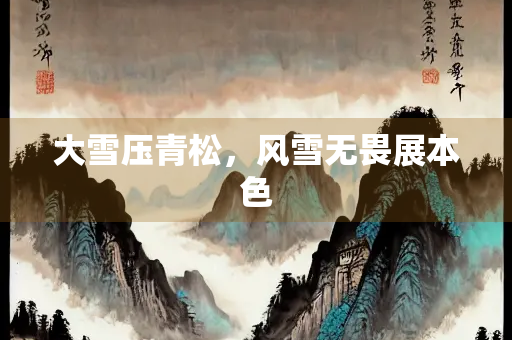 大雪压青松，风雪无畏展本色