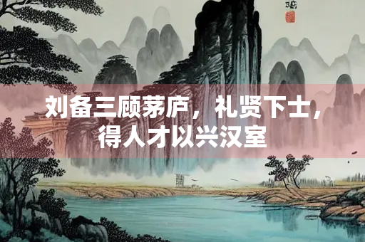 刘备三顾茅庐，礼贤下士，得人才以兴汉室